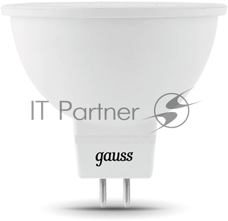 Лампа светодиодная Gauss Black 5Вт цок.:GU5.3 рефлектор 220B 4100K св.свеч.бел.ней. MR16 (упак.:10шт) (101505205)