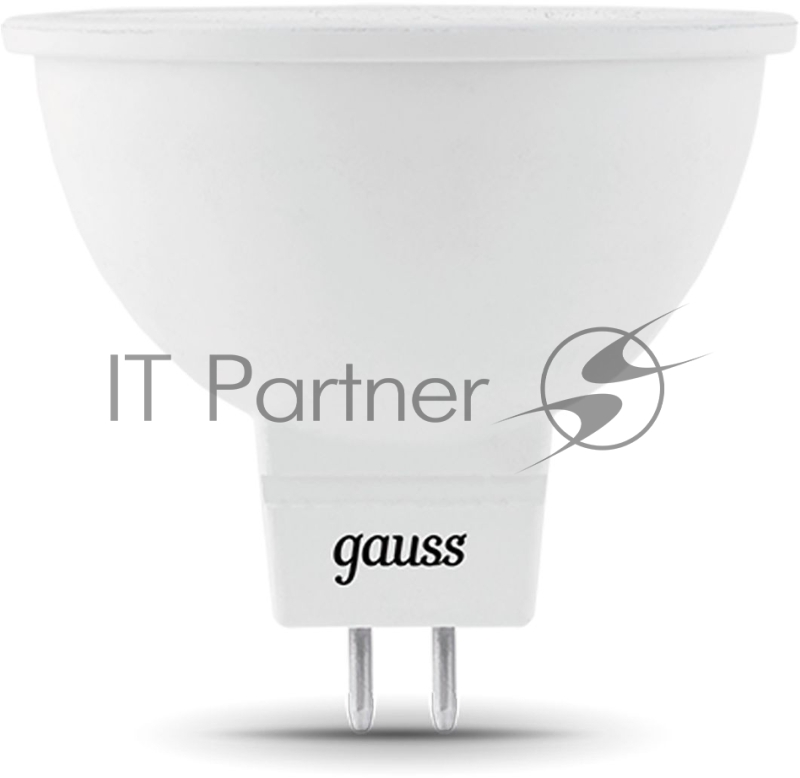 Лампа светодиодная Gauss Black 5Вт цок.:GU5.3 рефлектор 12B 4100K св.свеч.бел.ней. MR16 (упак.:10шт) (201505205)