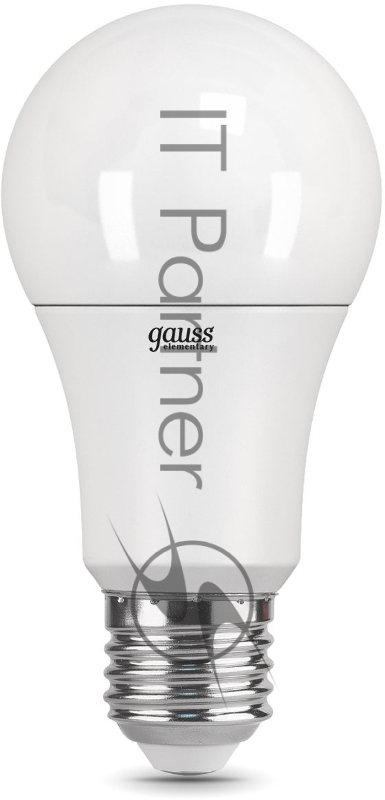 Лампа светодиодная Gauss Elementary 15Вт цок.:E27 груша 220B 6500K св.свеч.бел.хол. A60 (упак.:10шт) (23235)