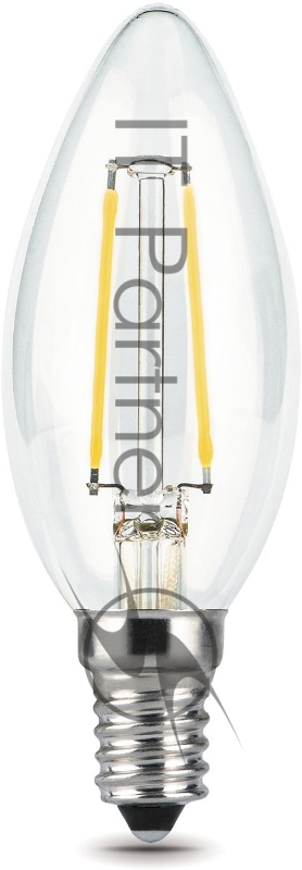 Лампа филам. Gauss 5Вт цок.:E14 свеча 220B 2700K св.свеч.бел.теп. C37 (упак.:10шт) (103801105)