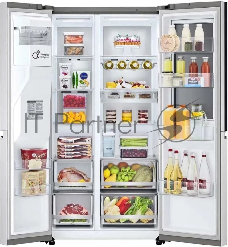 Холодильник LG GC-X257CAEC черный (трехкамерный)