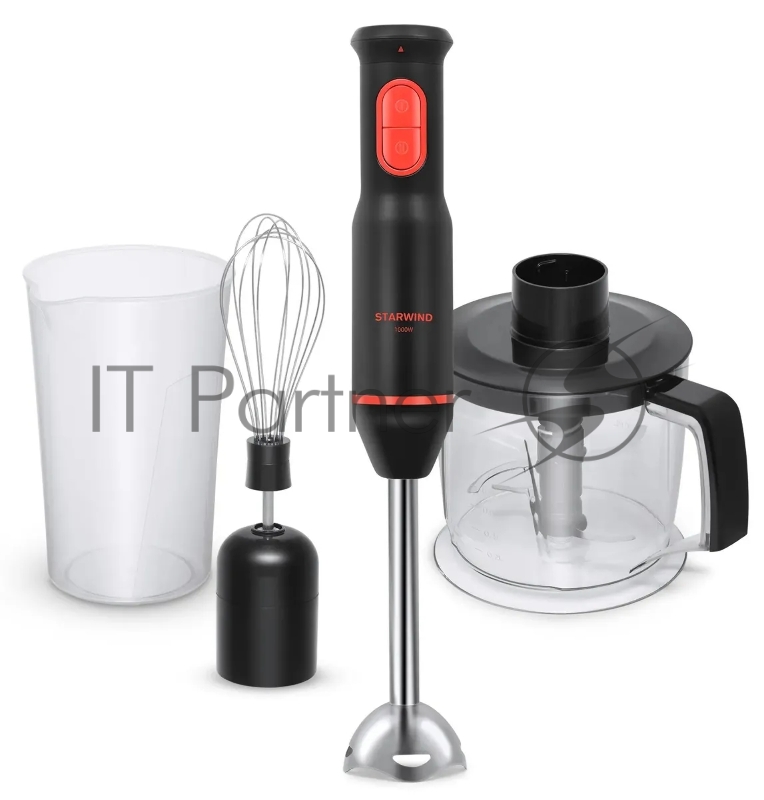 Блендер погружной Starwind SBP2300b 1000Вт красный/черный