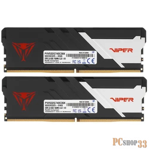 Модуль памяти PATRIOT DIMM 32GB DDR5-7400 PVVR532G740C36K