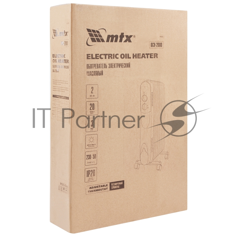 Масляный обогреватель MTX OCH-2000, 230 В, 2000 Вт // MTX