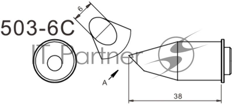Жало для паяльника Quick 503-6C