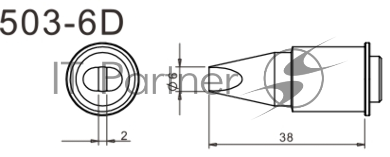Жало для паяльника Quick 503-6D