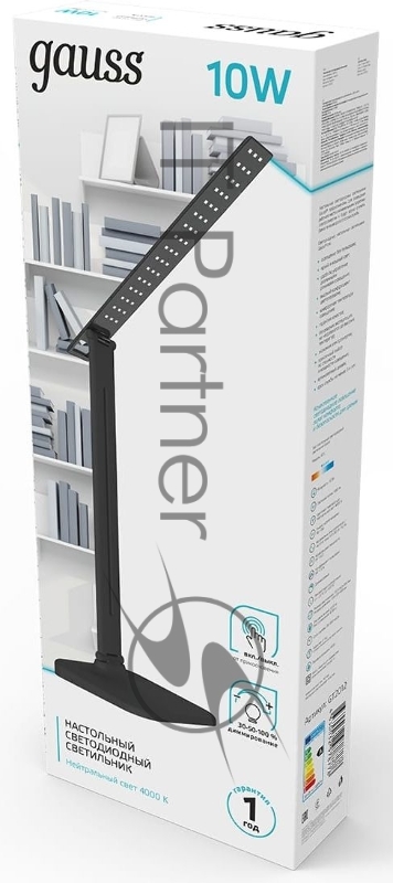 Светильник Gauss GT2012 настольный на подставке черный 10Вт