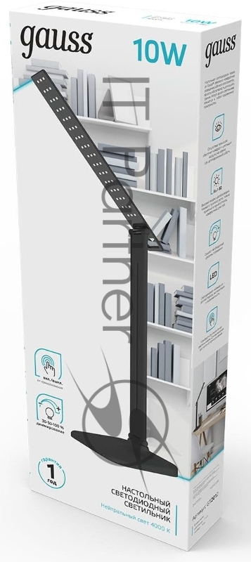 Светильник Gauss GT2012 настольный на подставке черный 10Вт
