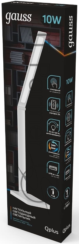 Светильник Gauss GT5011 настольный на подставке белый 10Вт