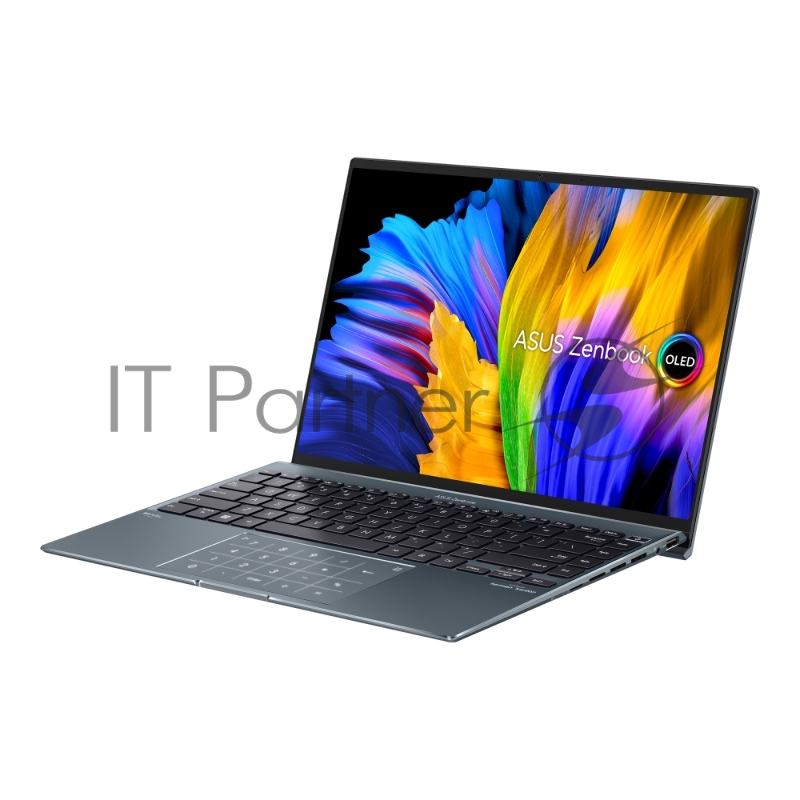 Ноутбук Asus 90NB0WM1-M00950 ZenBook UX5401ZA-KN178W 14 WQXGA+ (2880 x 1800) OLED 90Hz/Intel Core i5-12500H 2,5Ghz/16GB/512GB/Integrated/W 6E/BT5.0/720P HD Camera/BKLT/FPR/Windows 11 Home/1Y/Pine Grey