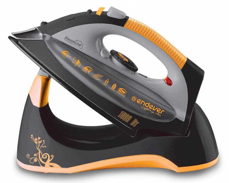 Утюг Endever Skysteam-707 1800Вт черный/оранжевый