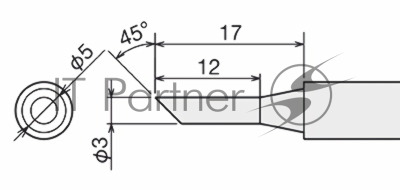 Жало для паяльника Goot PX-60RT-3C