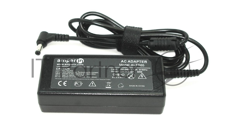 Блок питания (сетевой адаптер) Amperin AI-TS65 для ноутбуков Toshiba 19V 3.42A 5.5x2.5 mm