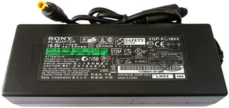Блок питания (сетевой адаптер) для ноутбуков Sony Vaio 19.5V 6.15A 6.5pin HC
