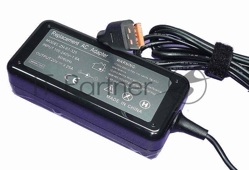 Блок питания (сетевой адаптер) для ноутбуков Lenovo 20V 3.25A 65W REPLACEMENT