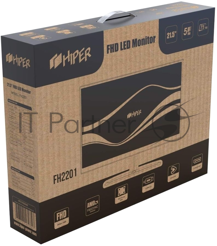 Монитор 21.5 Hiper EasyView FH2203 черный IPS LED 5ms 16:9 HDMI 1000:1 250cd 178гр/178гр 1920x1080 D-Sub FHD
