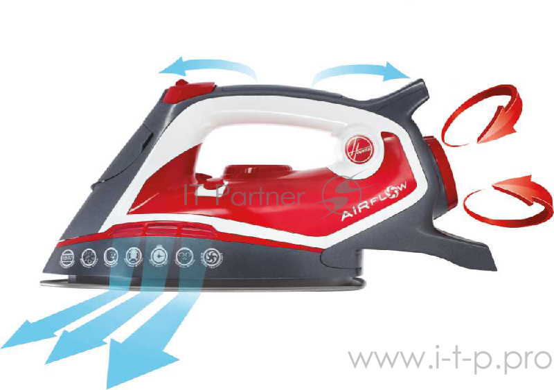 Утюг Hoover TIF2800/1 011 красный/белый