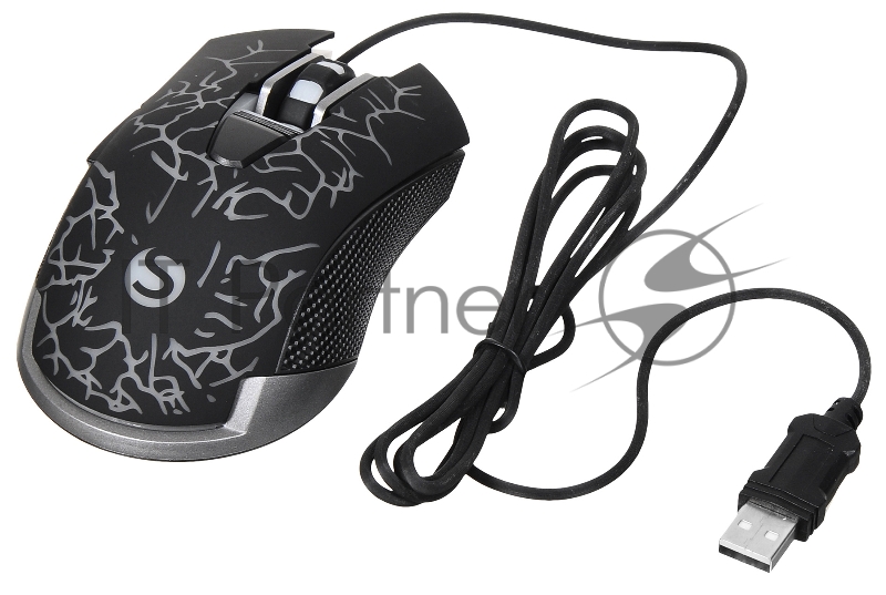 Мышь SunWind SW-M705G черный оптическая (3600dpi) USB для ноутбука (6but)