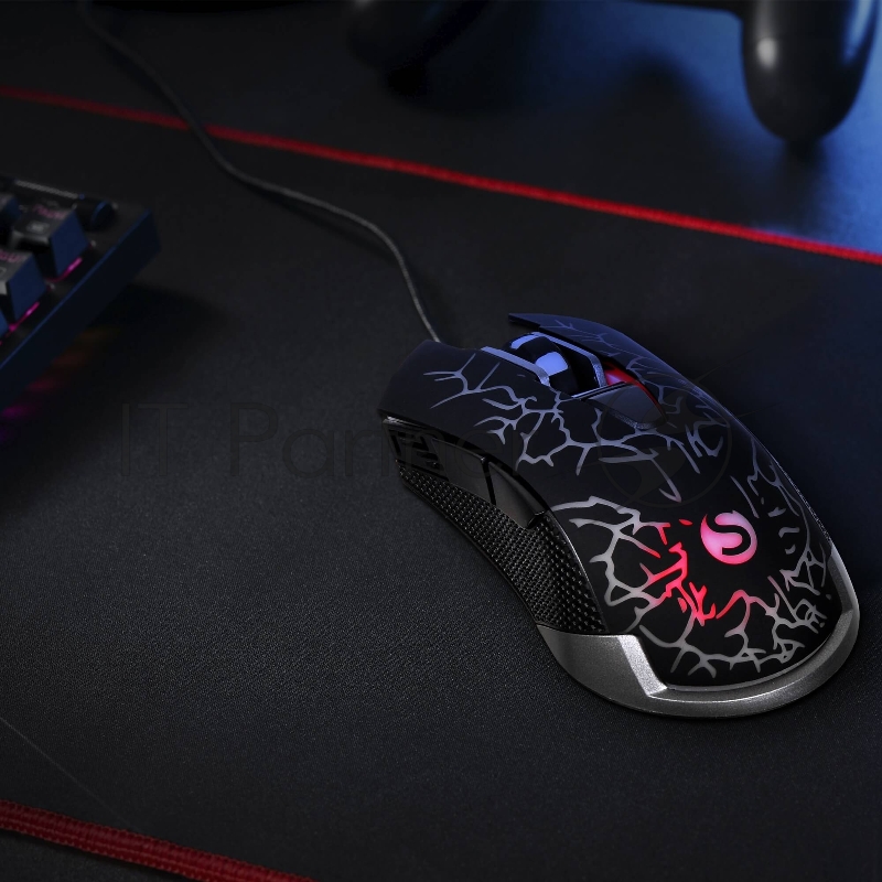 Мышь SunWind SW-M705G черный оптическая (3600dpi) USB для ноутбука (6but)