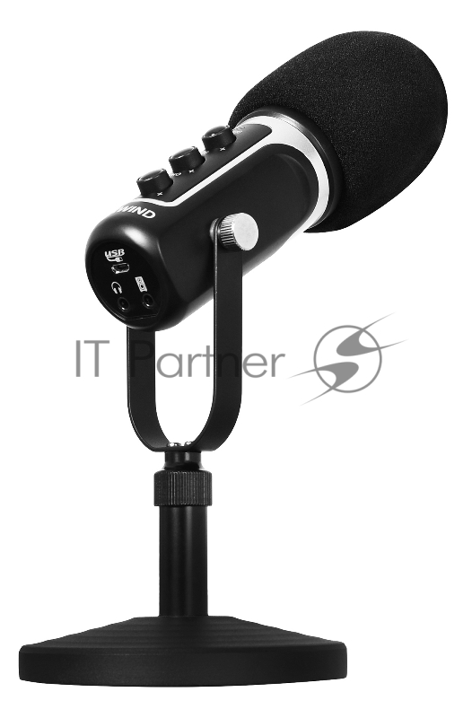 Микрофон проводной SunWind SW-SM500G 1.8м черный