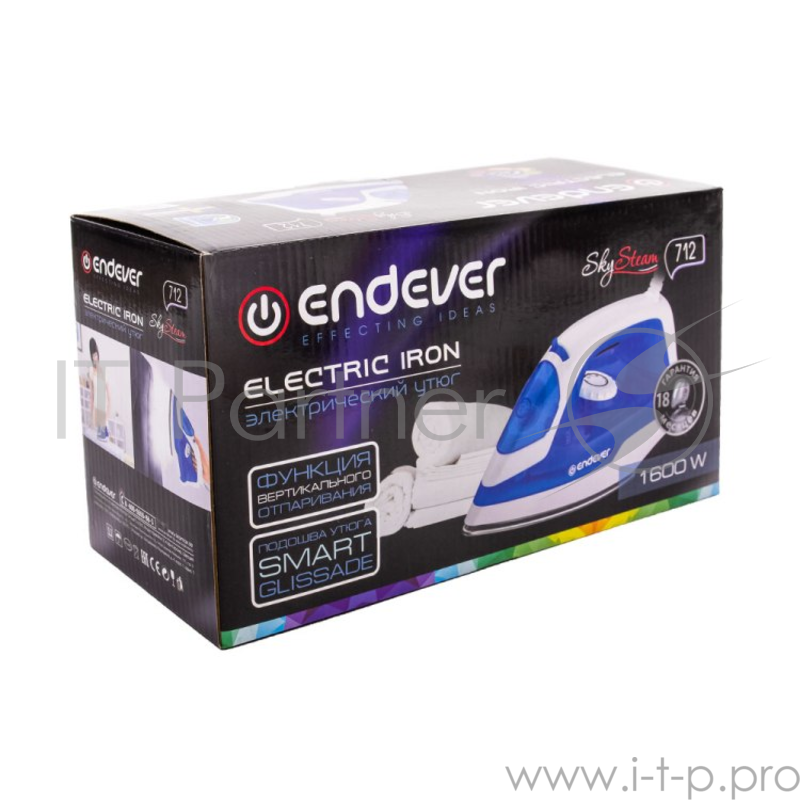Утюг электрический Endever Skysteam-712 синий