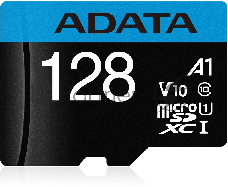 Флеш карта Micro SecureDigital 128Gb ADATA AUSDX128GUICL10A1-RA1 {MicroSDXC Class 10 UHS-I, SD adapter}
