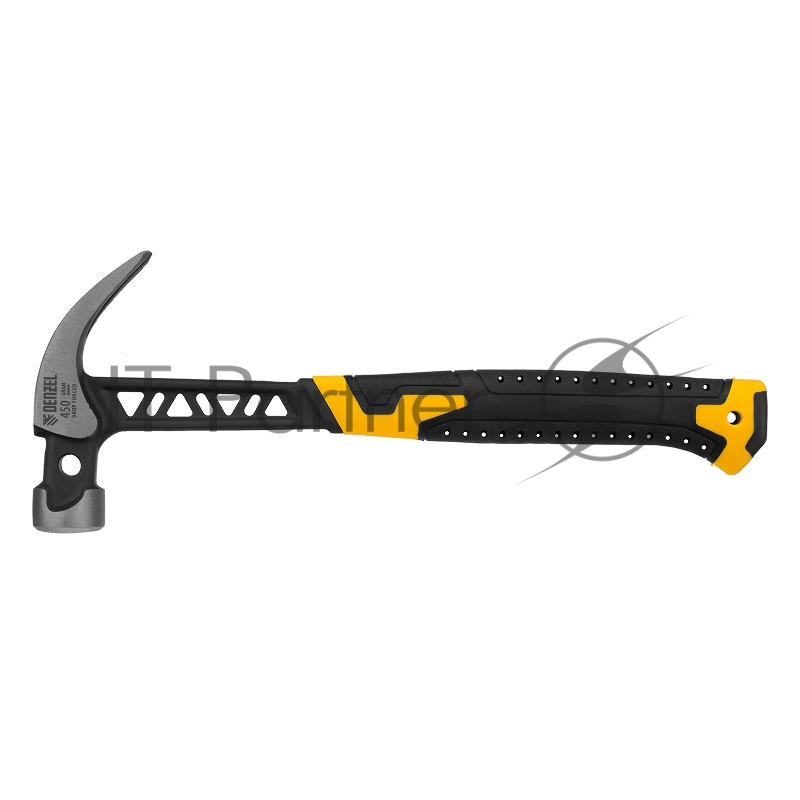 Молоток-гвоздодёр,450 г, цельнокованый,боек с магнитом, двухкомп. обрезин. рук-ка // Denzel