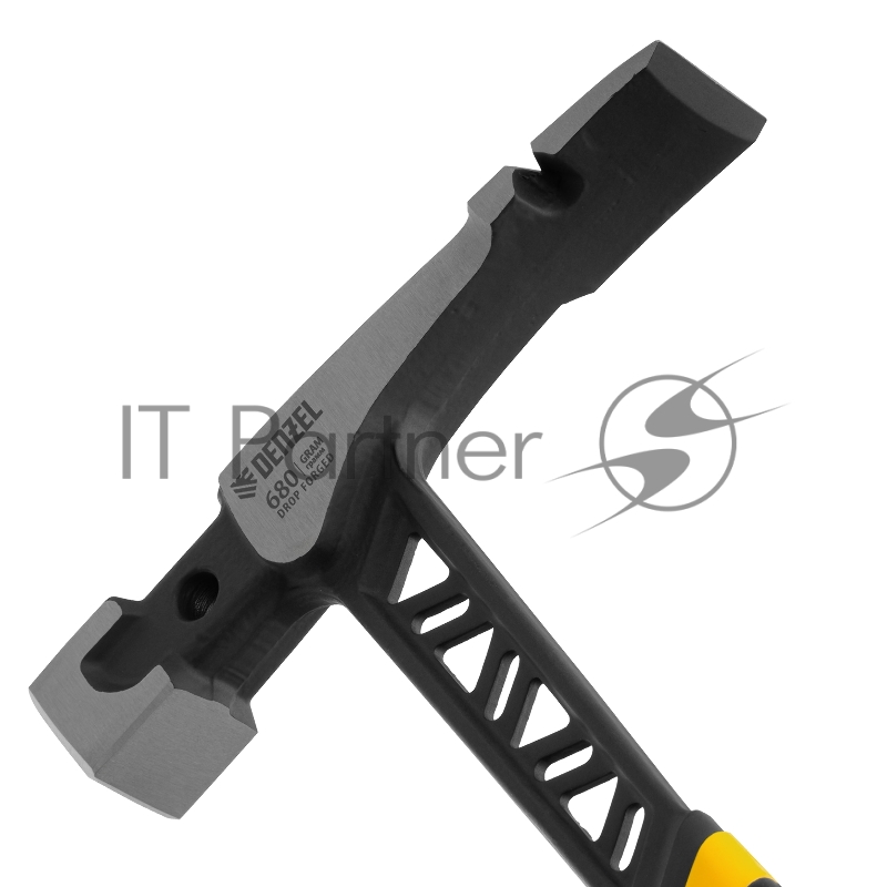 Молоток каменщика, 680 г, цельнокованый, двухкомпонентная обрезиненная рукоятка // Denzel