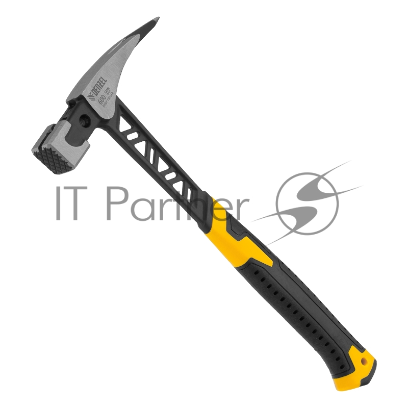 Молоток кровельщика, 600 г, цельнокованый, боек с магнитом, двухкомп. обрезин. рук-ка // Denzel