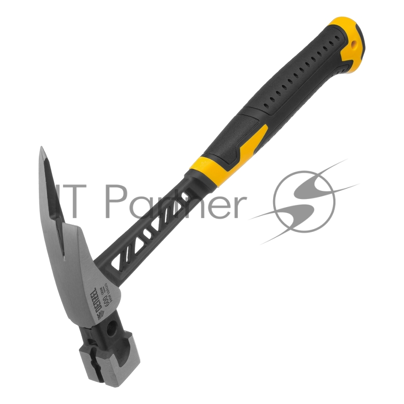 Молоток кровельщика, 600 г, цельнокованый, боек с магнитом, двухкомп. обрезин. рук-ка // Denzel