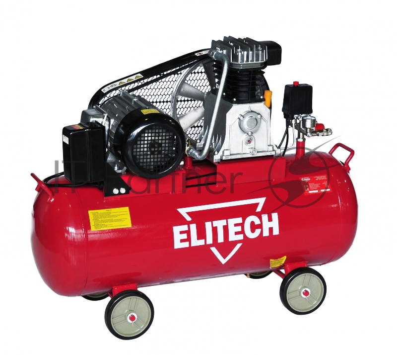 Компрессор поршневой Elitech КПР 100/550/3.0 масляный 550л/мин 100л 3000Вт красный
