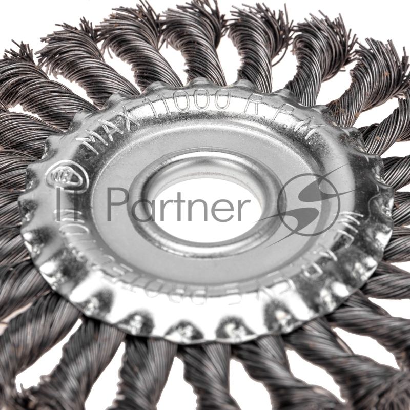 Щетка дисковая для УШМ крученая 125 мм, отв. 22,23 мм Kranz