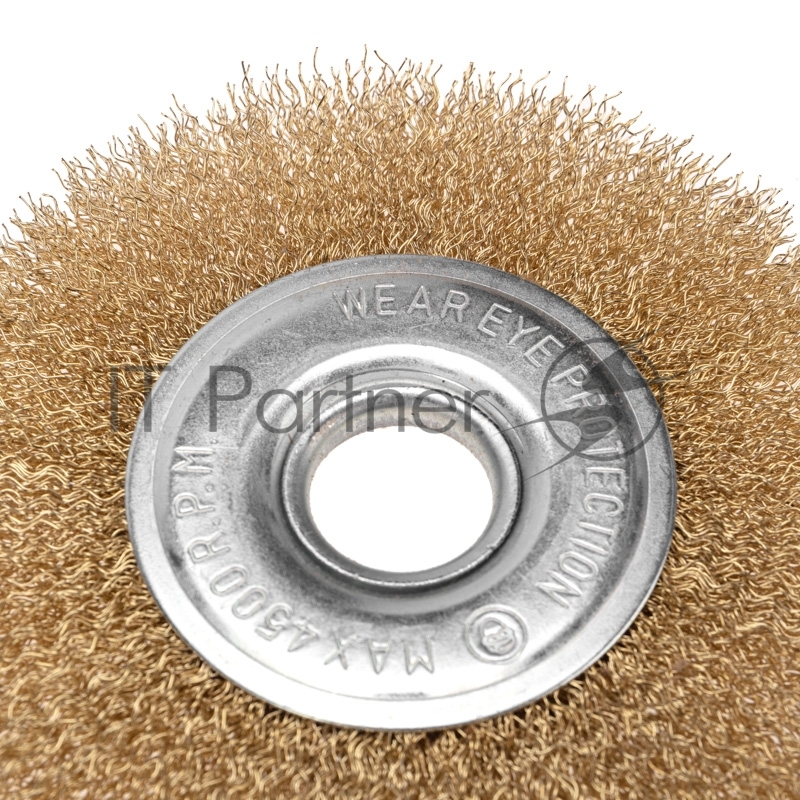 Щетка дисковая для УШМ латунь 125 мм, отв. 22,23 мм Kranz