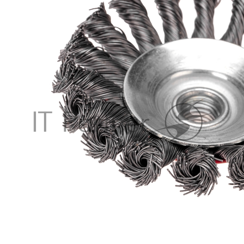 Щетка коническая для УШМ плетеные пучки стальной проволоки 100 М14 Kranz