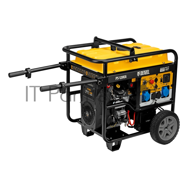 Генератор бензиновый PS-120EA, 12 кВт,230 В, 40л, разъём ATS,эл.старт// Denzel
