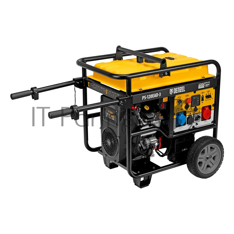 Генератор бензиновый PS-120EAD-3, 12 кВт,230/400 В, 40л, разъём ATS,перекл.режима,эл.старт// Denzel