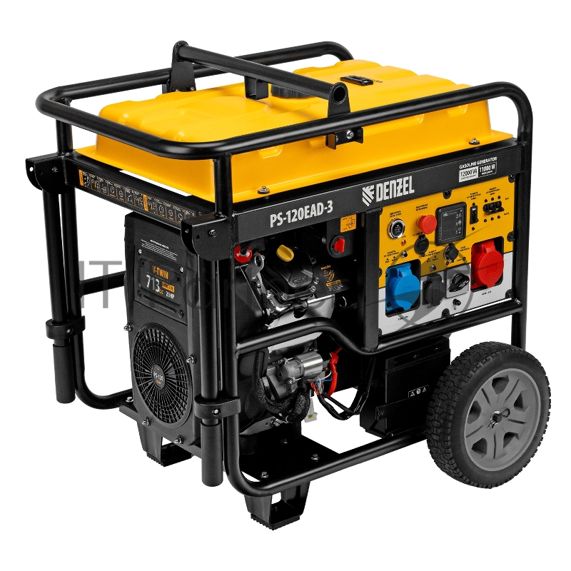 Генератор бензиновый PS-120EAD-3, 12 кВт,230/400 В, 40л, разъём ATS,перекл.режима,эл.старт// Denzel