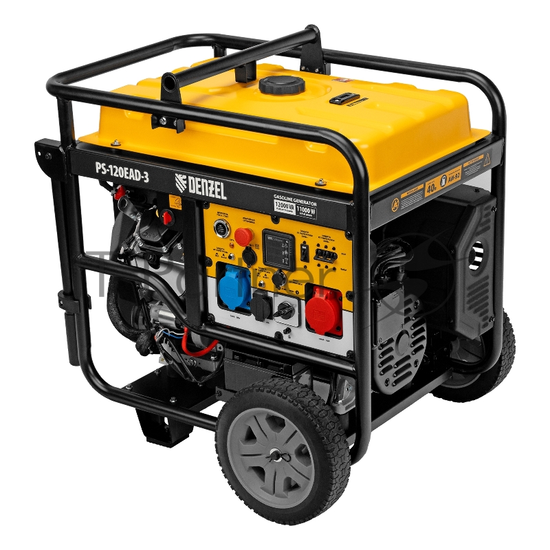 Генератор бензиновый PS-120EAD-3, 12 кВт,230/400 В, 40л, разъём ATS,перекл.режима,эл.старт// Denzel