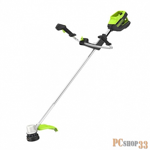 Триммер аккумуляторный GreenWorks GD82BCBk2, 82V, 45 см, бесщеточный, с 1хАКБ 2,5 Ач. и ЗУ (2110707UA)