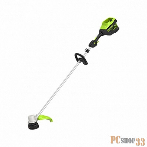 Триммер аккумуляторный GreenWorks GD82LTk2, 82V, 40 см, бесщеточный, с 1хАКБ 2.5 Ач. и ЗУ (2110607UA)