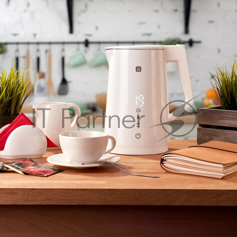 Чайник WiFi умный пластиковый, белый HALSA