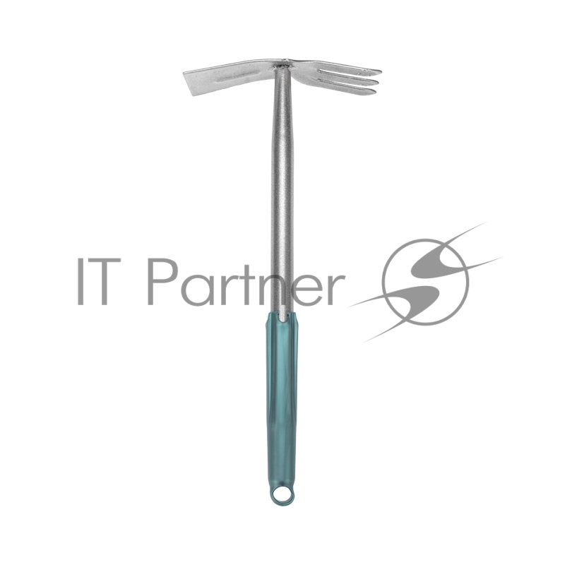 Мотыжка комбинированная 3 прямых зубца с металлической ручкой ЧЕТЫРЕ СЕЗОНА