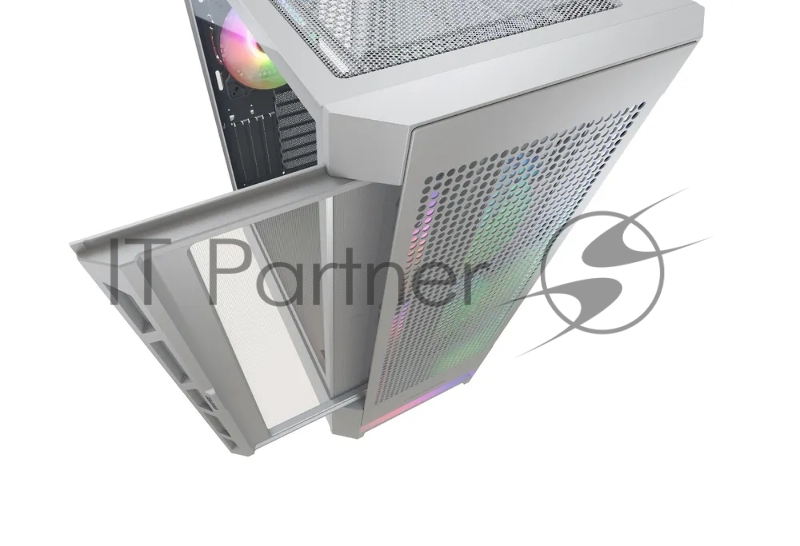 Корпус Cougar Airface RGB White, 2х140мм + 1x120mm ARGB Fan, ARGB Fan Hub, без БП, белый, ATX