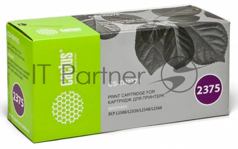 Тонер Картридж Cactus CS-TN2375 черный для Brother DCP L2500/L2520/L2540/L2560 (2600стр.)