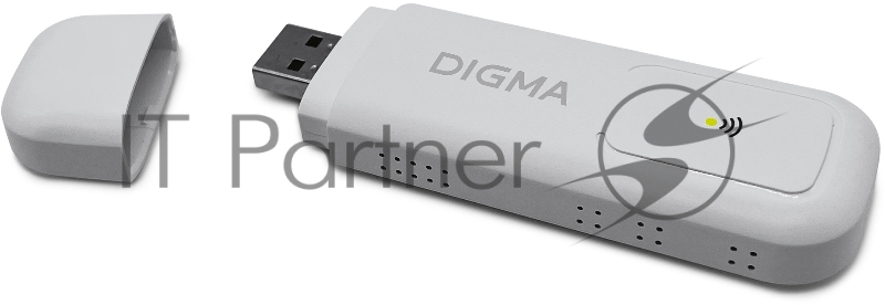 Модем 3G/4G Digma Dongle WiFi DW1960 USB Wi-Fi Firewall +Router внешний белый