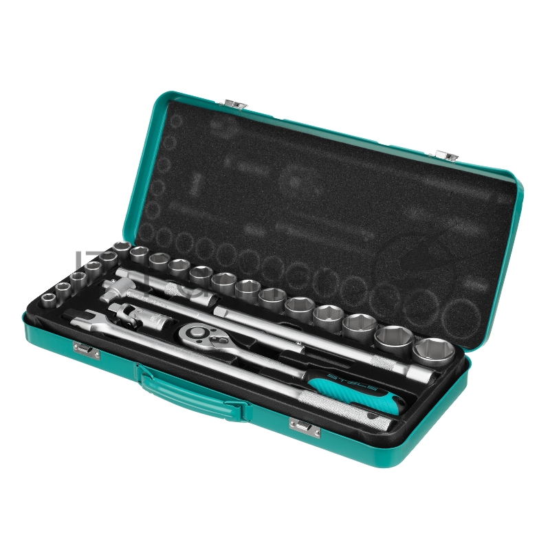 Набор торцевых головок с трещоткой 1/2, 24 предмета// Stels