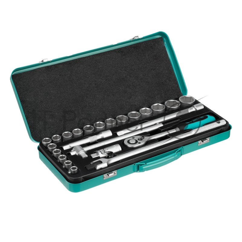 Набор торцевых головок с трещоткой 1/2, 24 предмета// Stels