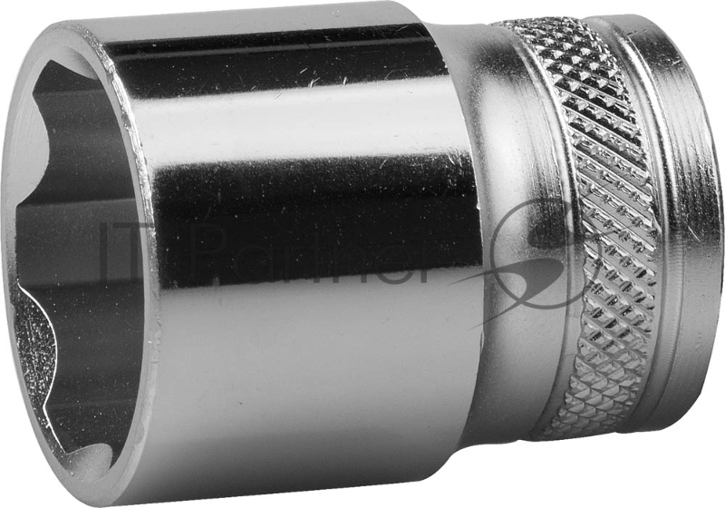 Торцовая головка KRAFTOOL INDUSTRIE QUALITAT, Cr-V, FLANK, хромосатинированная, 1/2, 23 мм