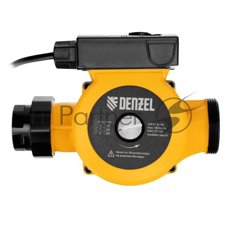 Циркуляционный насос CP32-8, напор 8 м, 160 л/мин, 1 м кабель, монт. длина 180 мм// Denzel