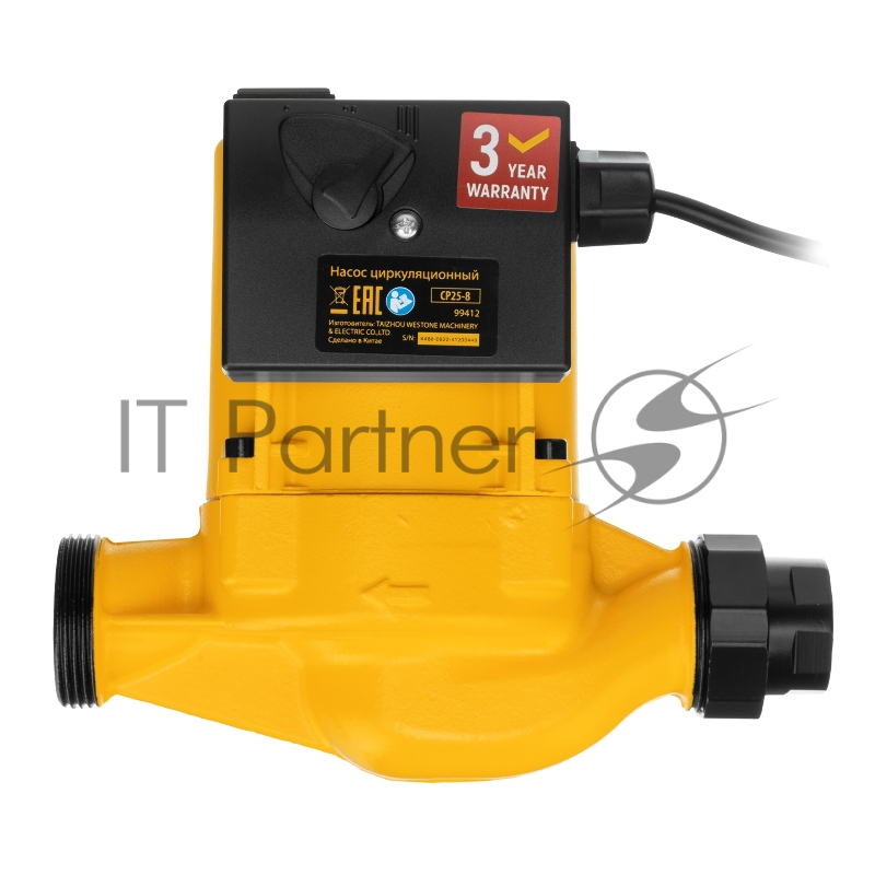 Циркуляционный насос CP25-8, напор 8 м, 130 л/мин, 1 м кабель, монт. длина 180 мм// Denzel